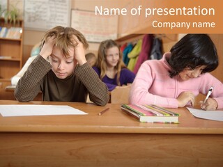 Elementary Sit Together PowerPoint Template