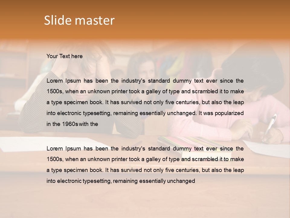 Elementary Sit Together PowerPoint Template