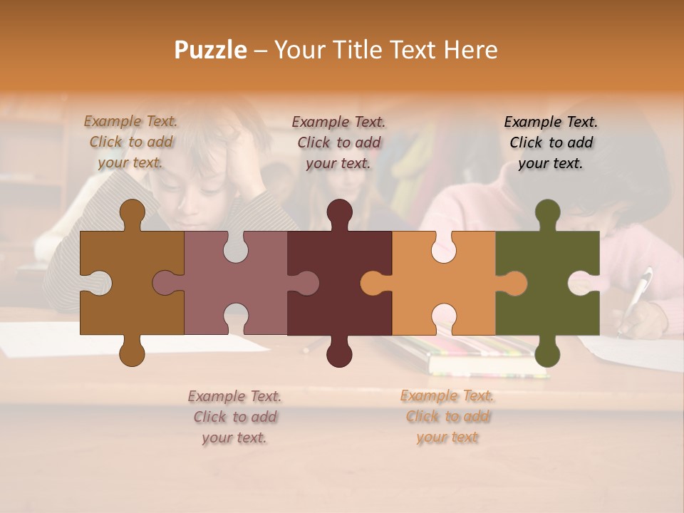 Elementary Sit Together PowerPoint Template