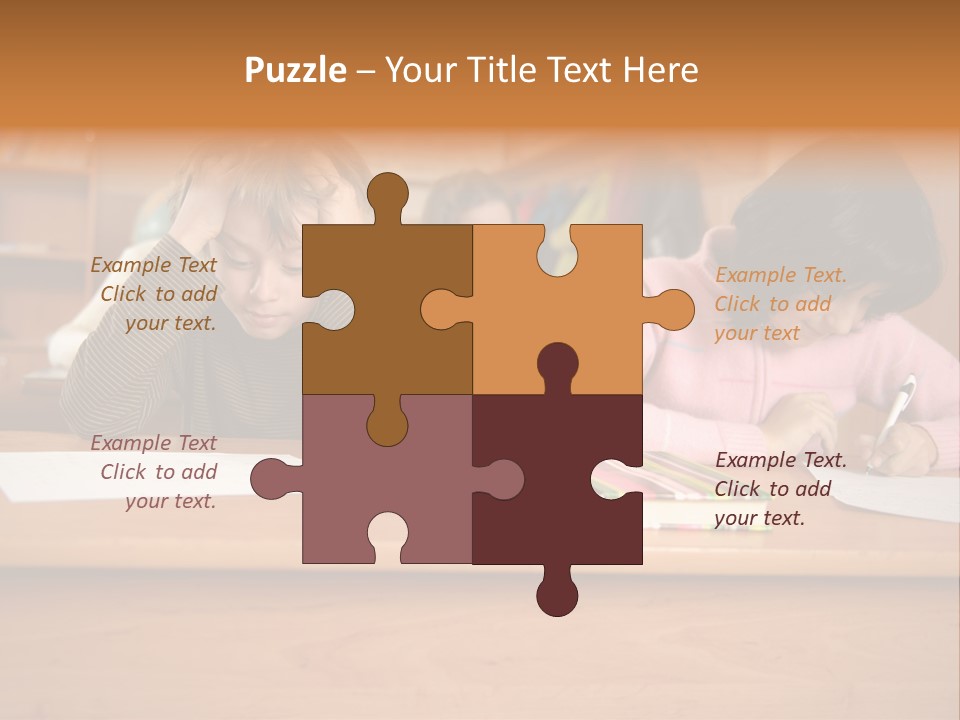 Elementary Sit Together PowerPoint Template