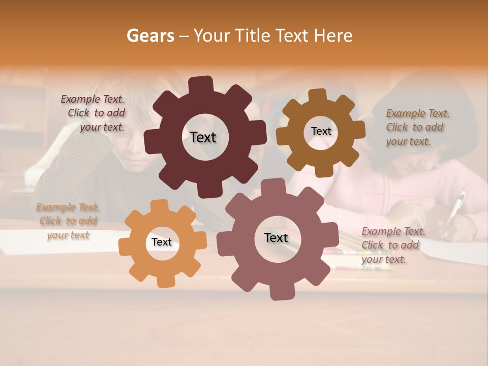 Elementary Sit Together PowerPoint Template