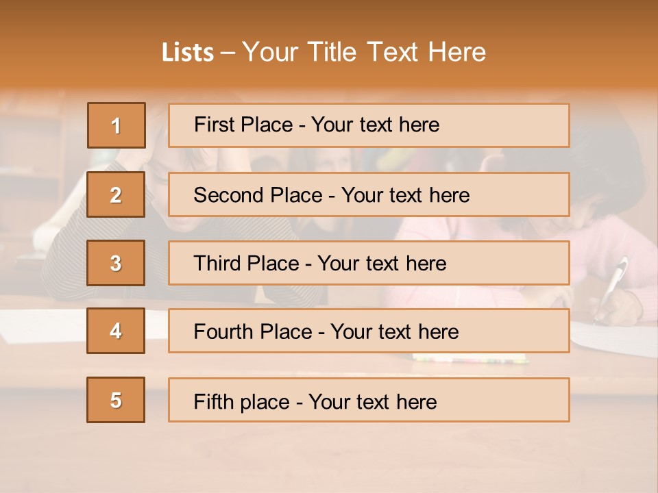 Elementary Sit Together PowerPoint Template
