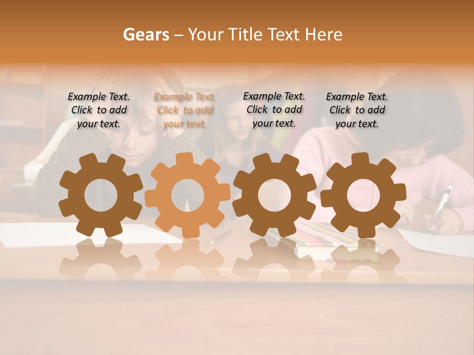 Elementary Sit Together PowerPoint Template