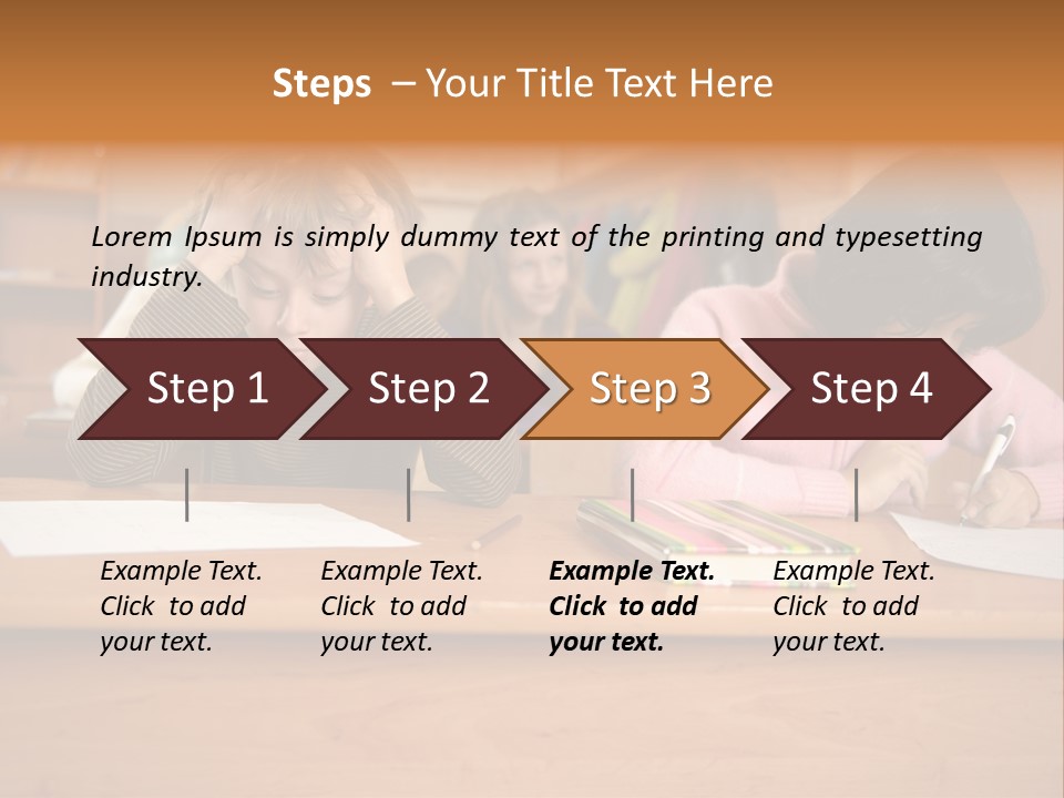 Elementary Sit Together PowerPoint Template