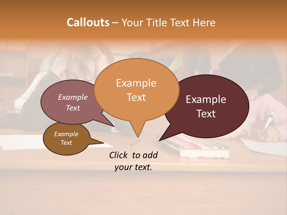 Elementary Sit Together PowerPoint Template