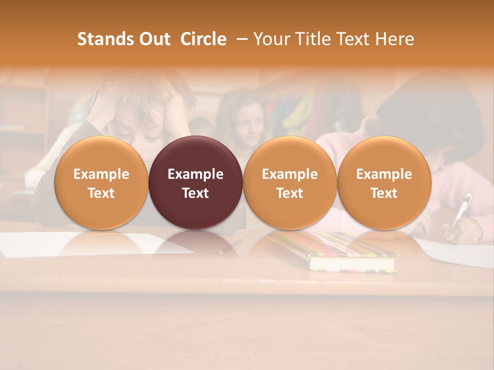 Elementary Sit Together PowerPoint Template