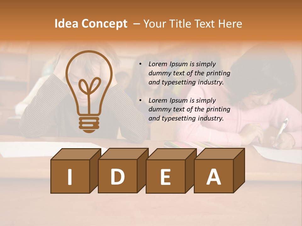 Elementary Sit Together PowerPoint Template