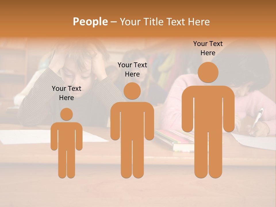 Elementary Sit Together PowerPoint Template