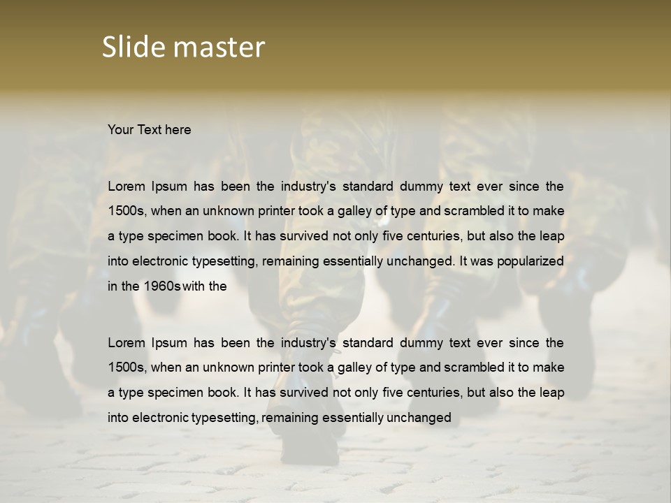 Ground Formation Sailors PowerPoint Template