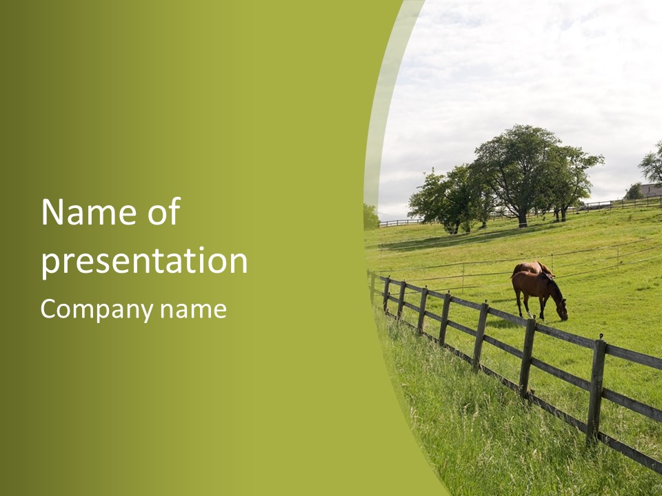 Meadow Prairie Pasture PowerPoint Template