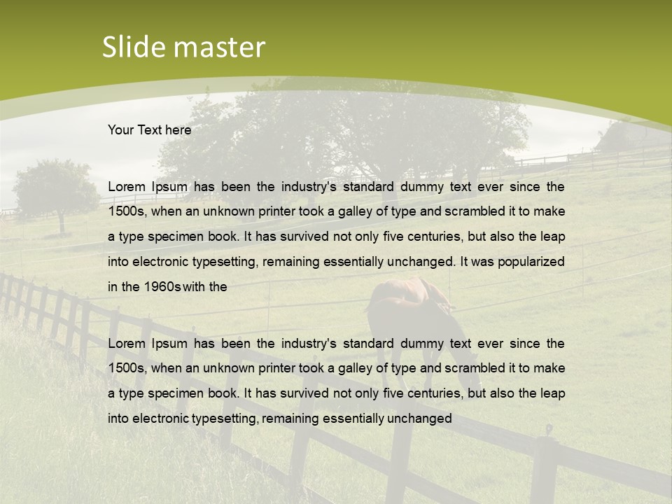 Meadow Prairie Pasture PowerPoint Template