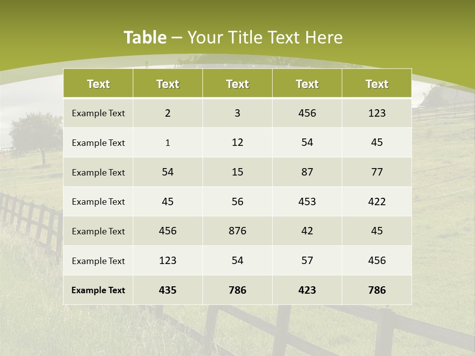 Meadow Prairie Pasture PowerPoint Template