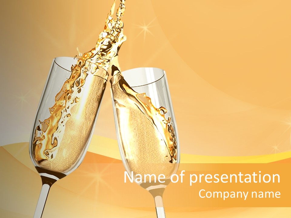 Celebration Banquet Splashing PowerPoint Template