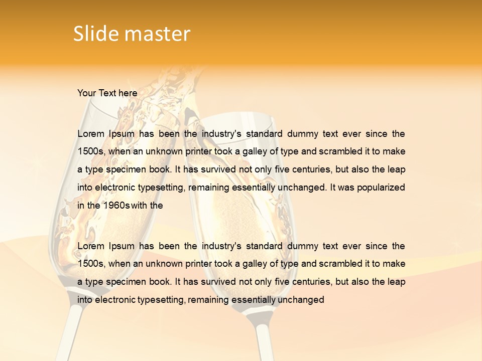 Celebration Banquet Splashing PowerPoint Template