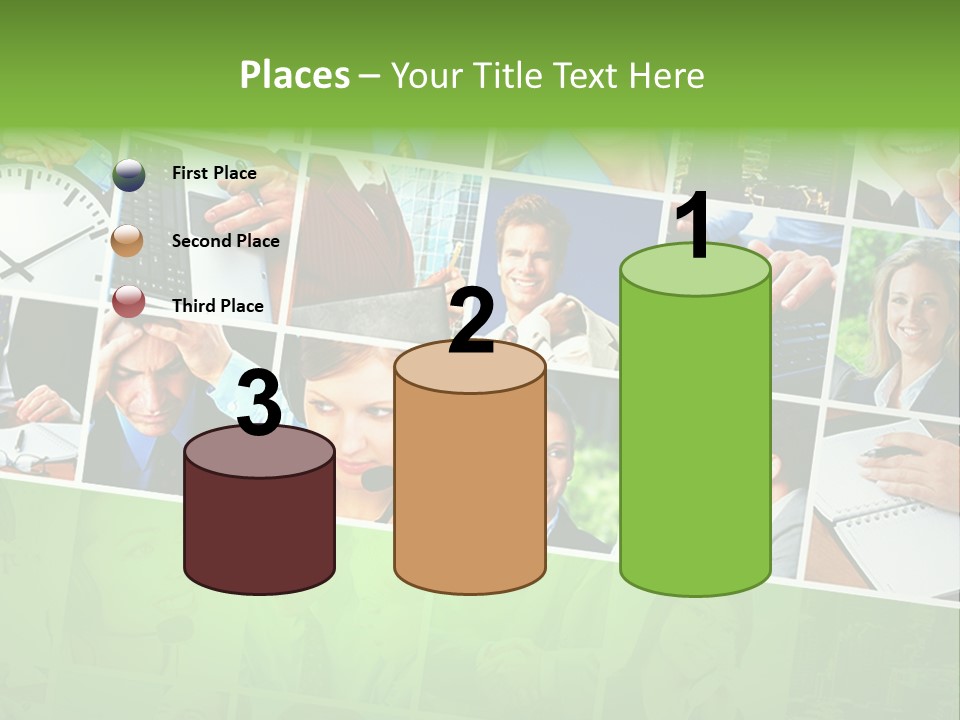 Background Building Woman PowerPoint Template