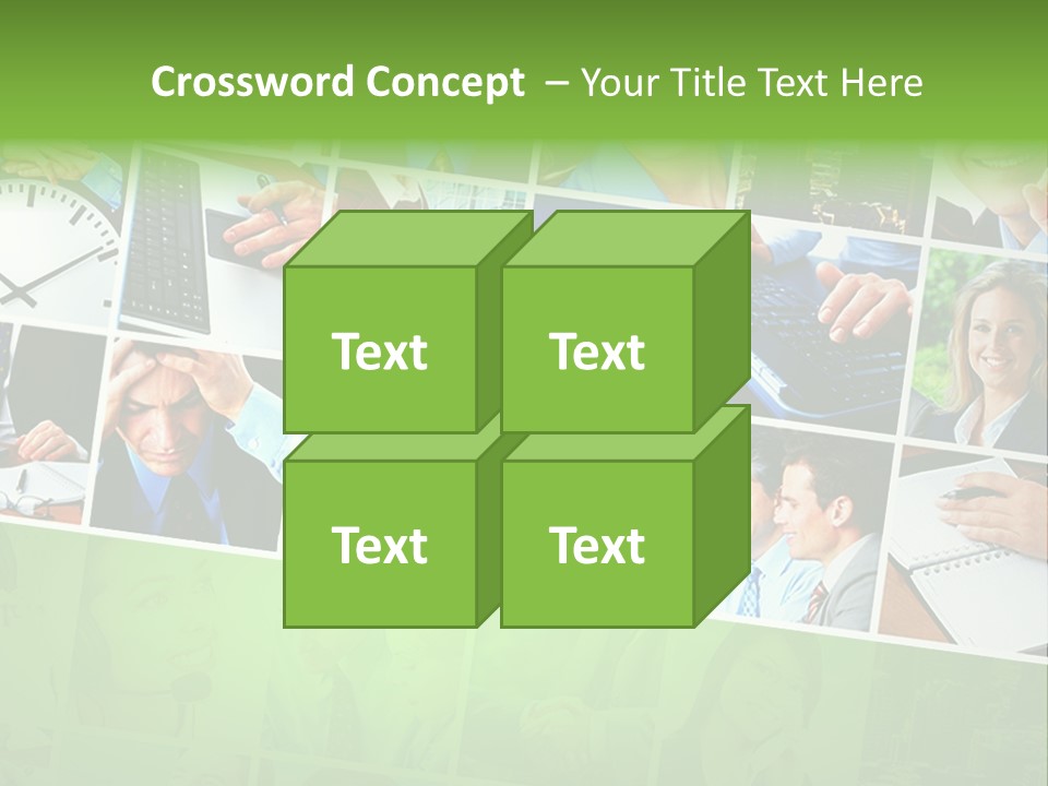 Background Building Woman PowerPoint Template