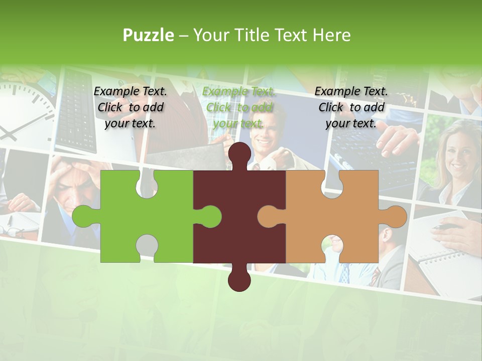 Background Building Woman PowerPoint Template