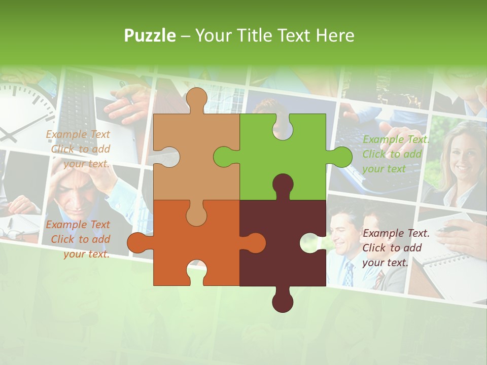 Background Building Woman PowerPoint Template