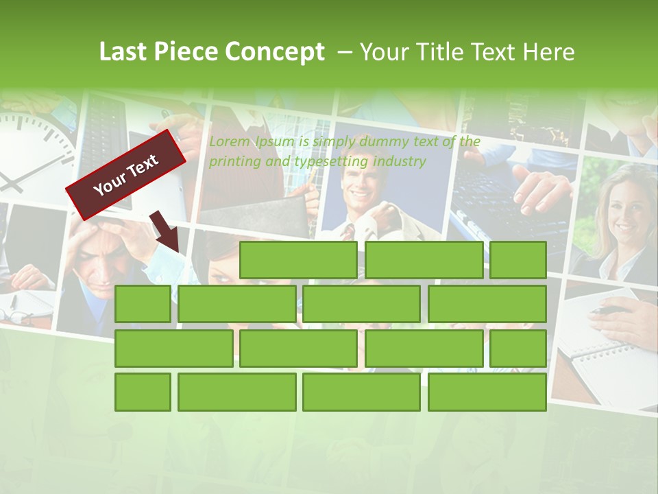 Background Building Woman PowerPoint Template