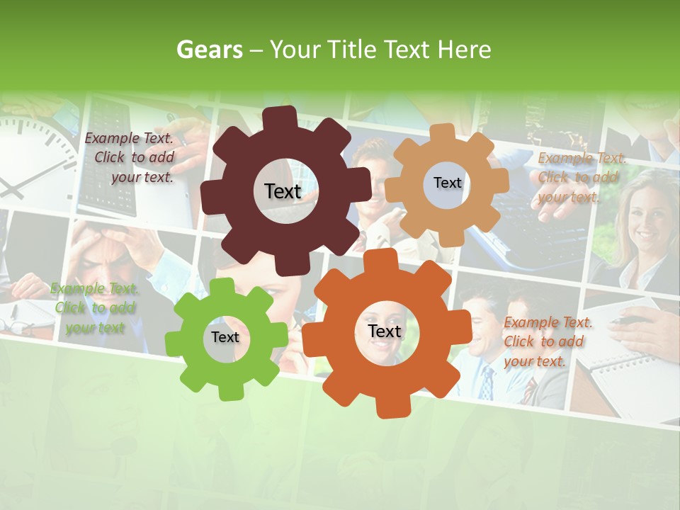 Background Building Woman PowerPoint Template