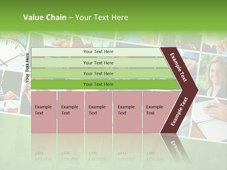 Background Building Woman PowerPoint Template