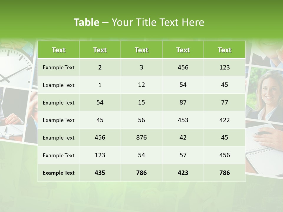 Background Building Woman PowerPoint Template