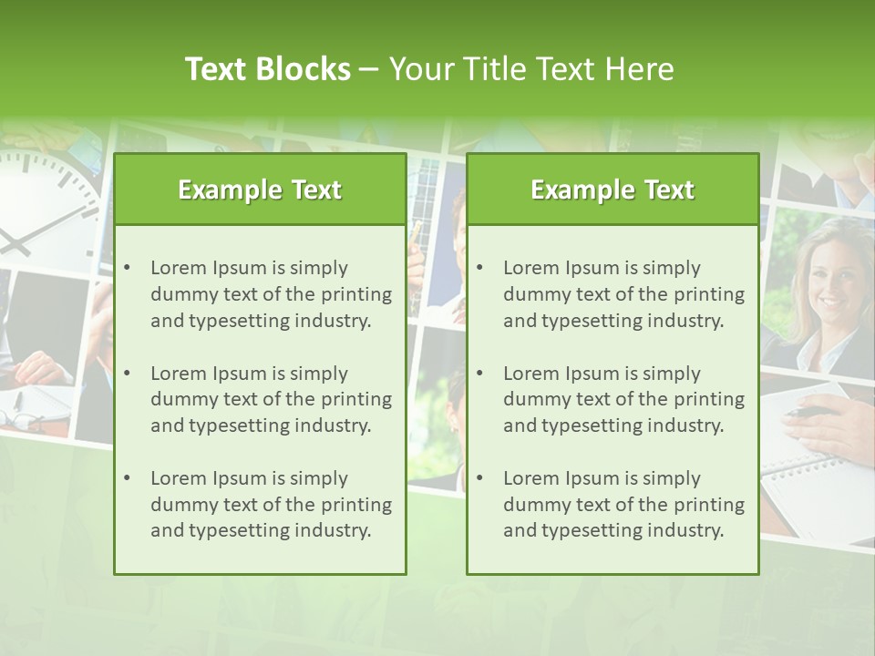 Background Building Woman PowerPoint Template