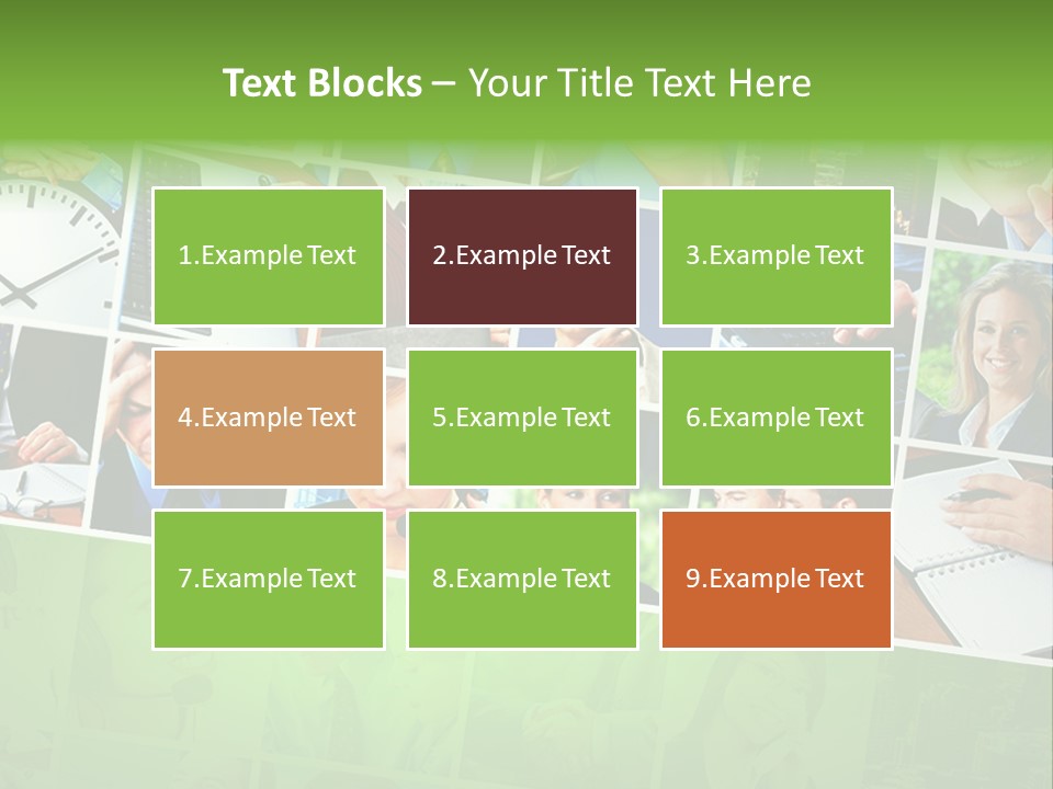 Background Building Woman PowerPoint Template