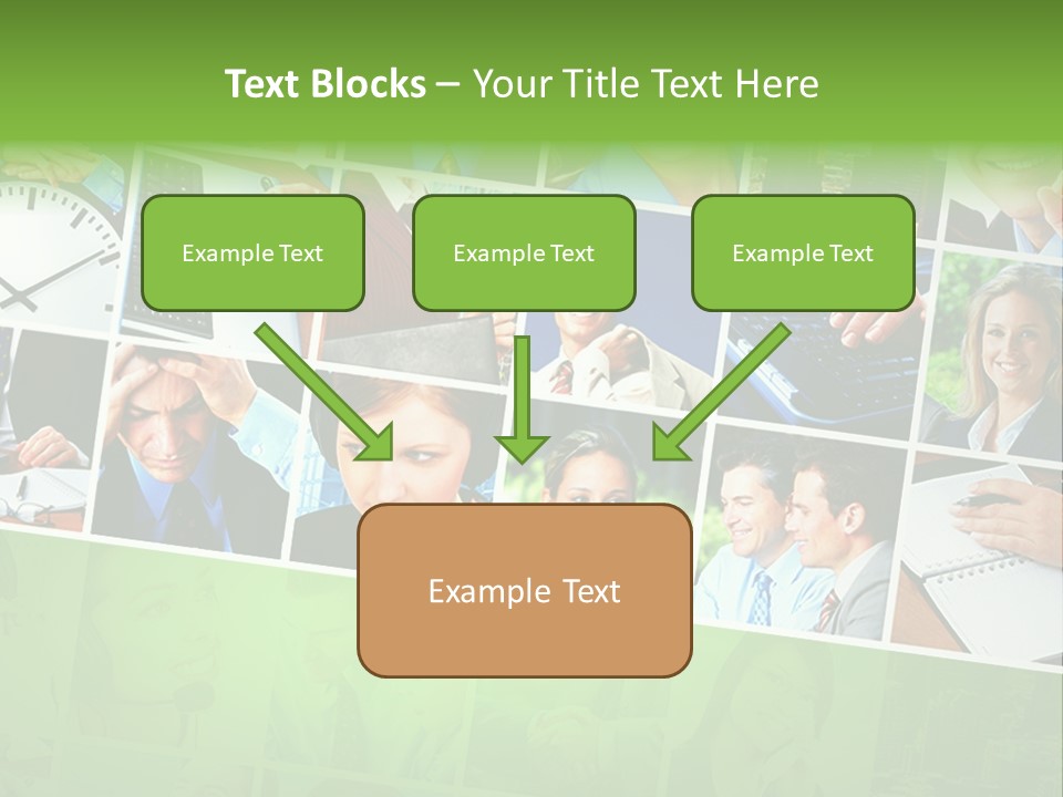 Background Building Woman PowerPoint Template