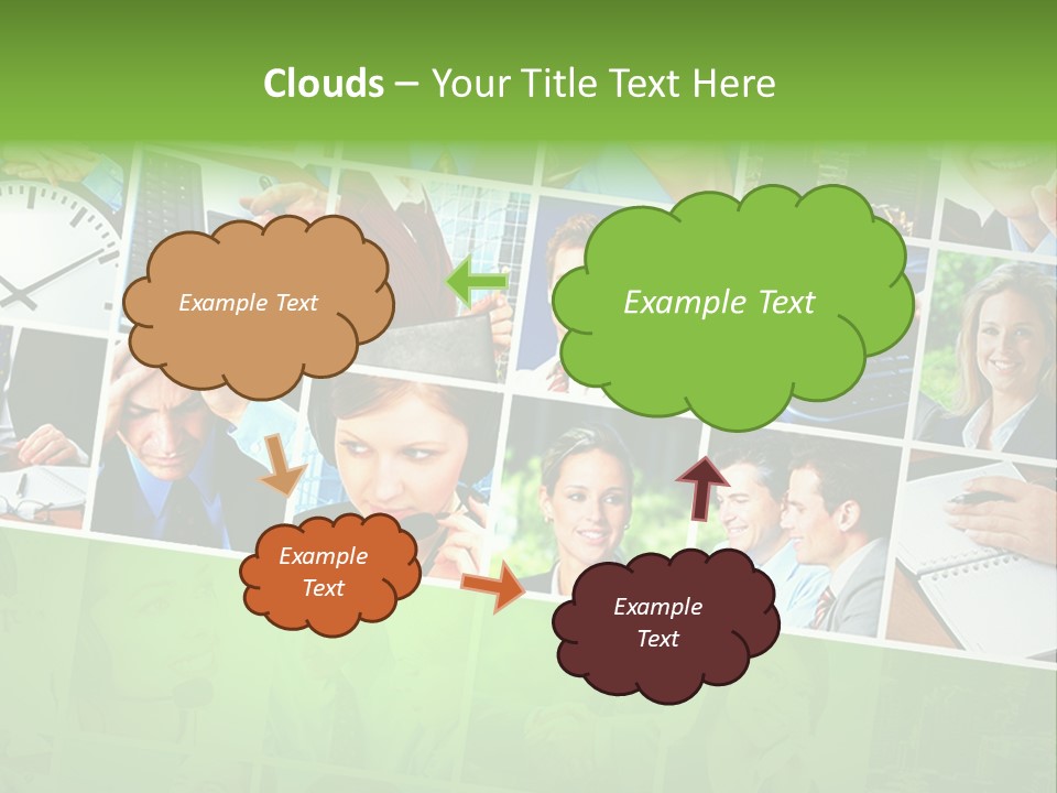 Background Building Woman PowerPoint Template