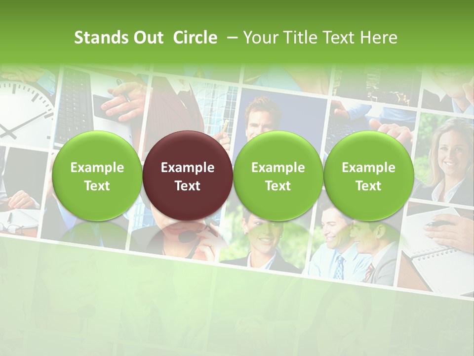 Background Building Woman PowerPoint Template