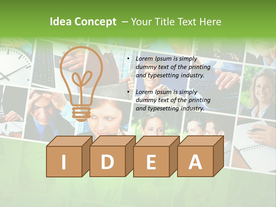 Background Building Woman PowerPoint Template