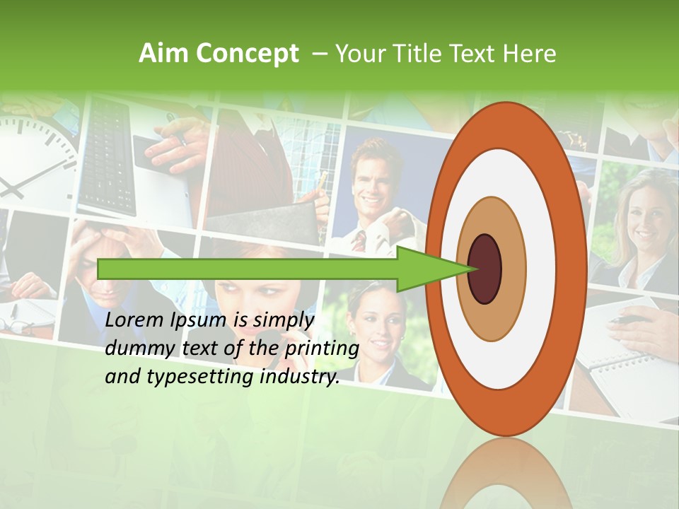 Background Building Woman PowerPoint Template