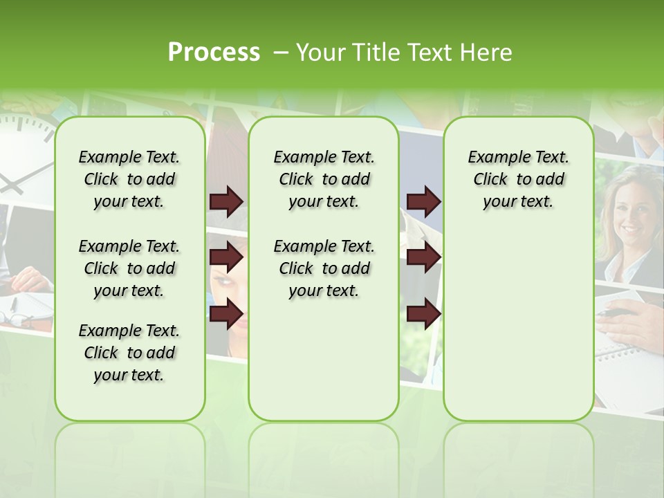 Background Building Woman PowerPoint Template