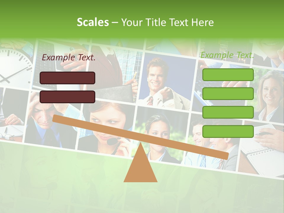 Background Building Woman PowerPoint Template