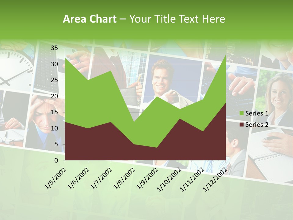 Background Building Woman PowerPoint Template
