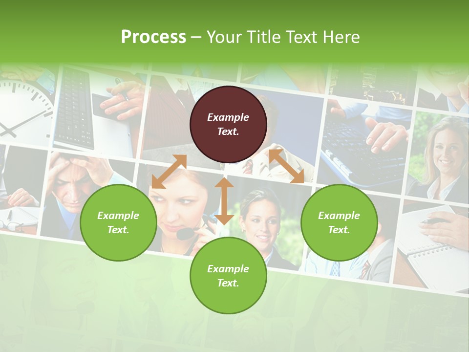 Background Building Woman PowerPoint Template