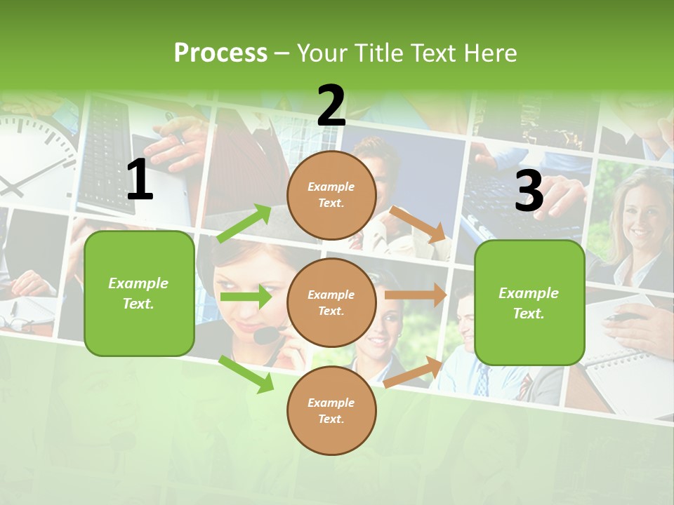 Background Building Woman PowerPoint Template