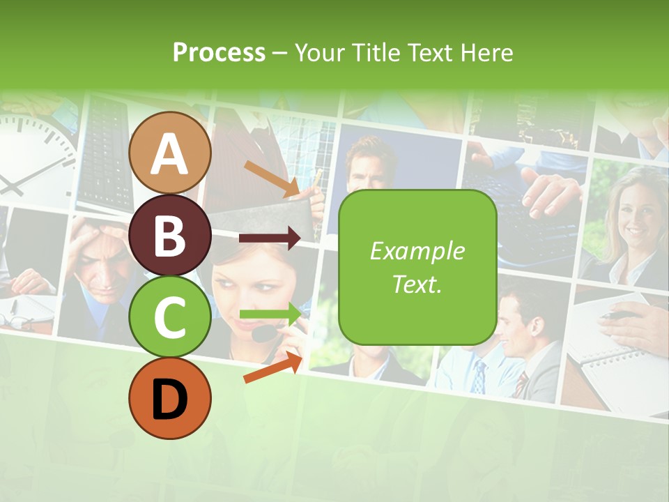 Background Building Woman PowerPoint Template