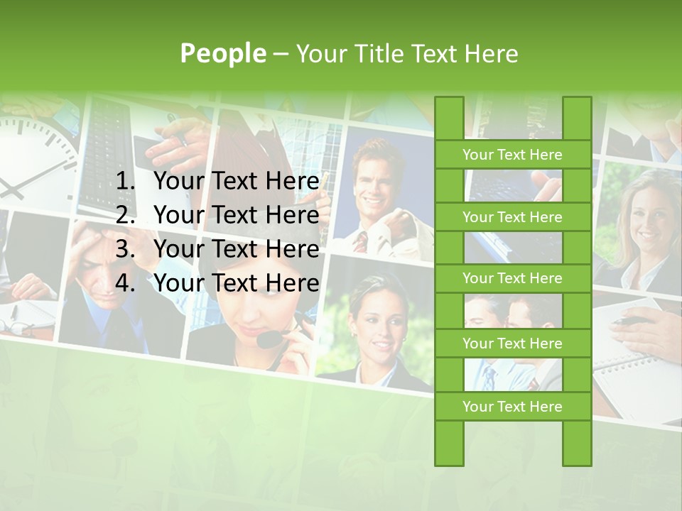 Background Building Woman PowerPoint Template