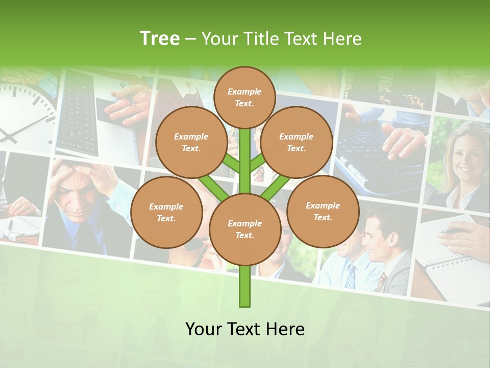 Background Building Woman PowerPoint Template