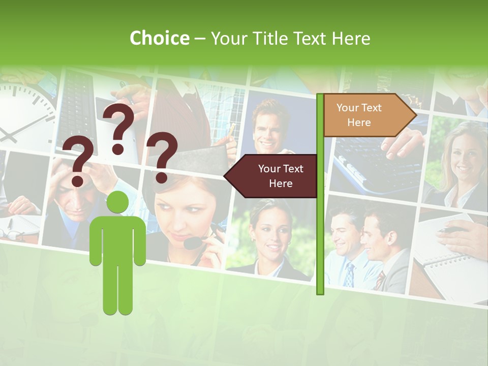 Background Building Woman PowerPoint Template