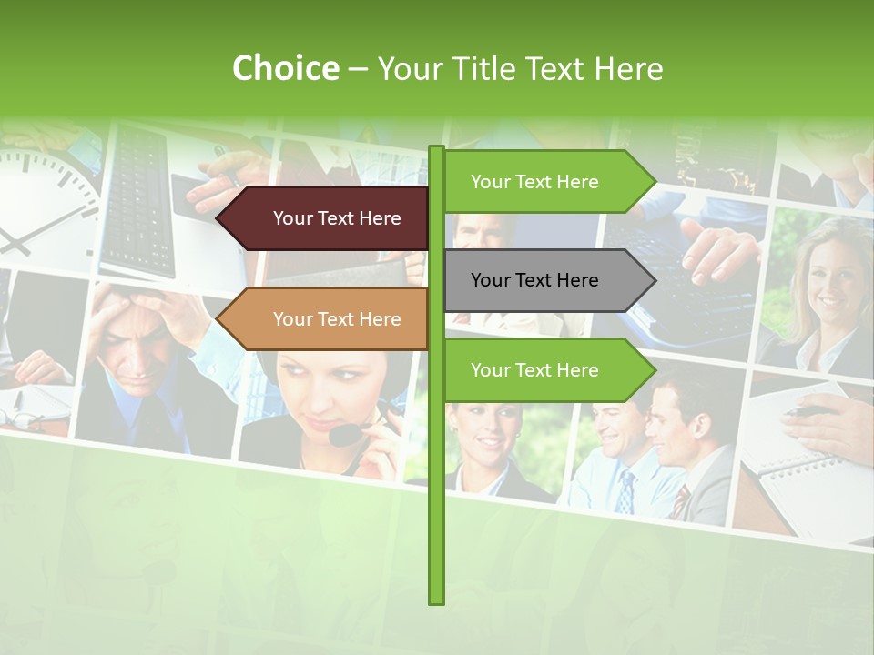 Background Building Woman PowerPoint Template