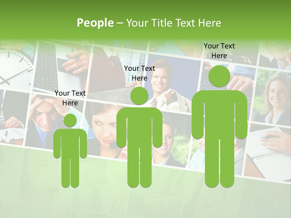 Background Building Woman PowerPoint Template