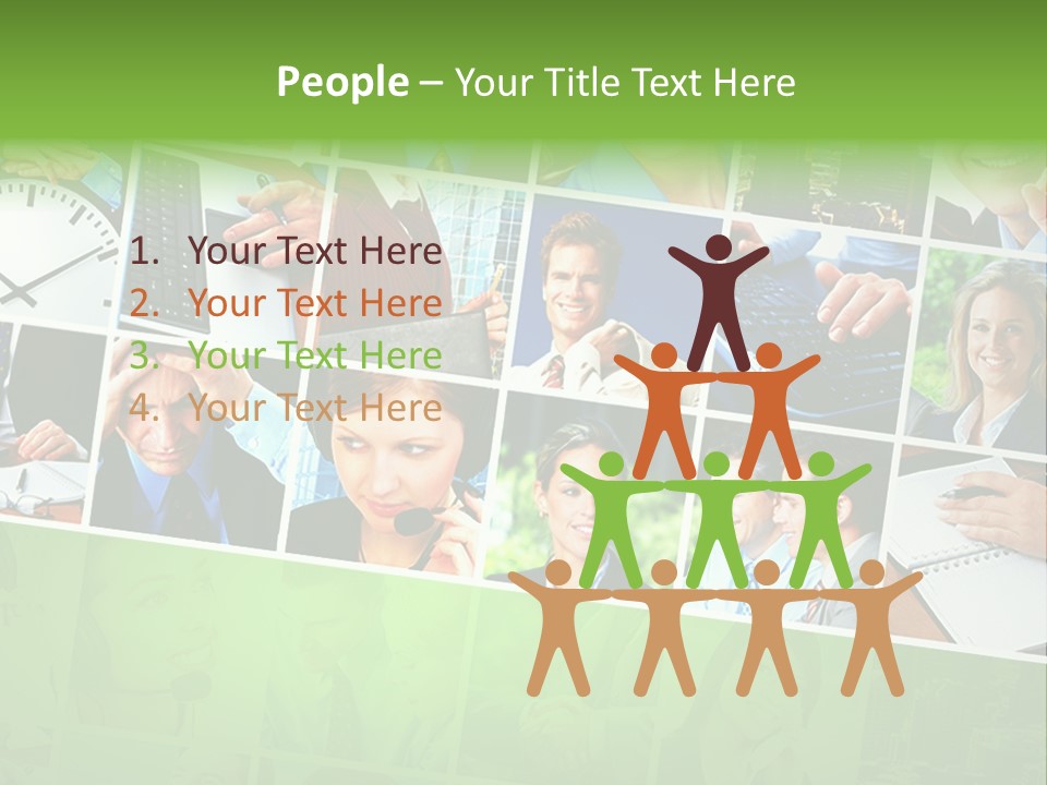 Background Building Woman PowerPoint Template