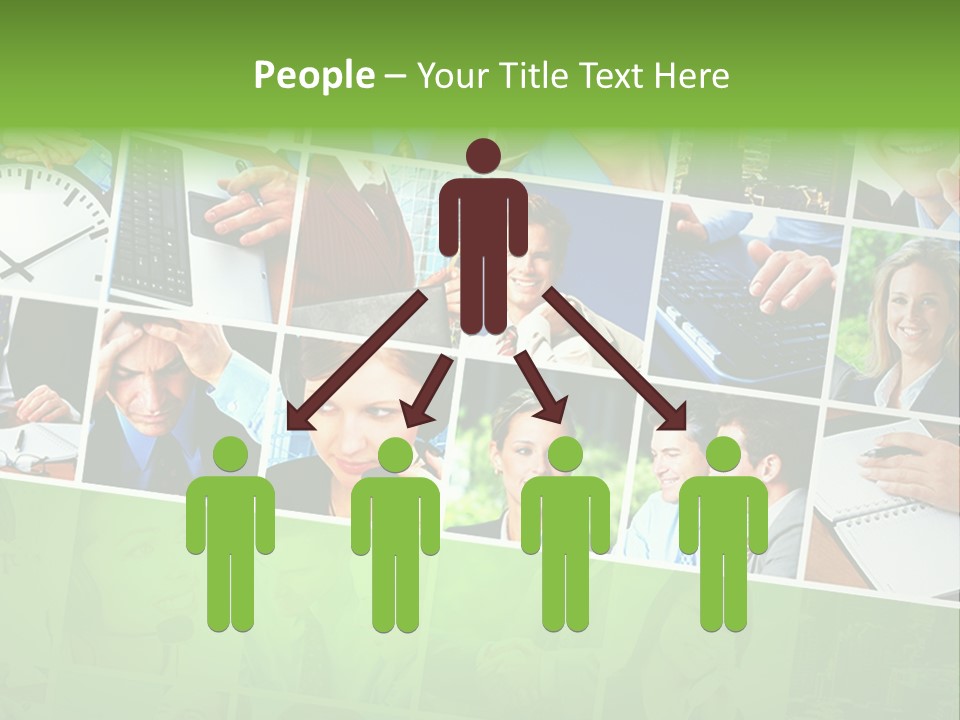 Background Building Woman PowerPoint Template