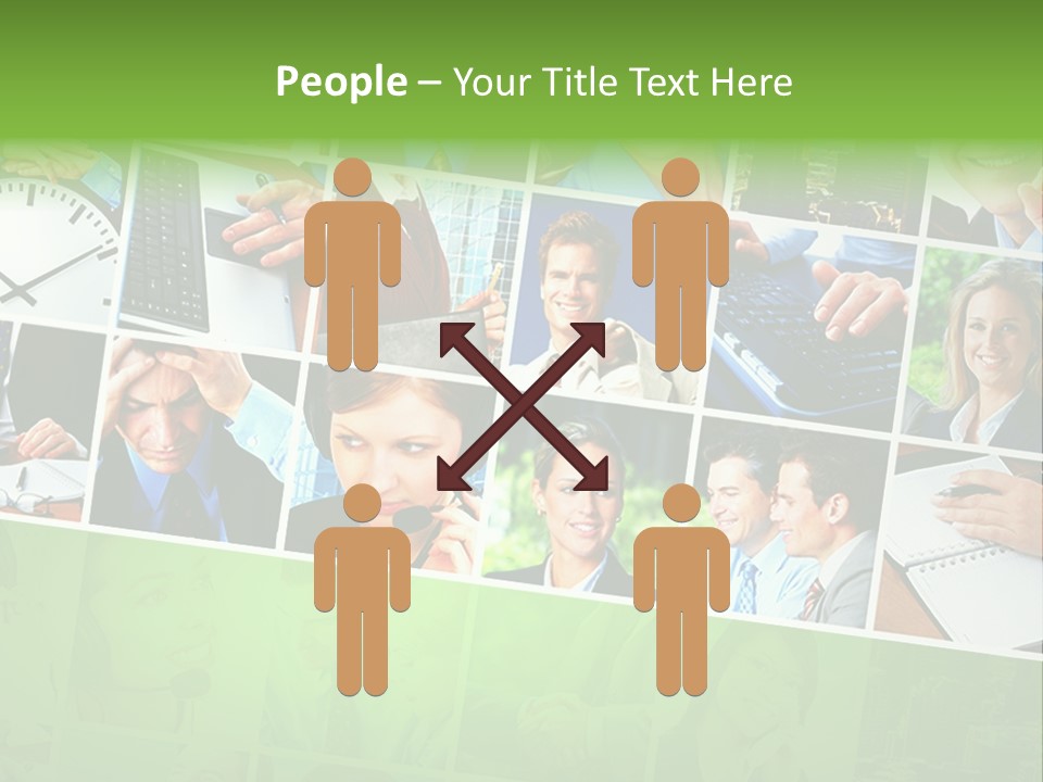 Background Building Woman PowerPoint Template