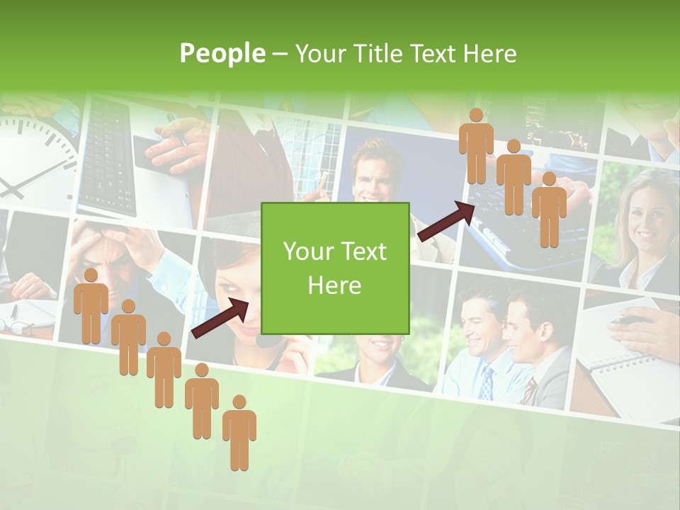 Background Building Woman PowerPoint Template