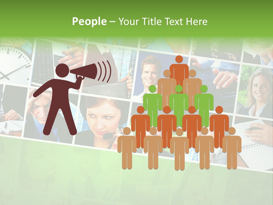 Background Building Woman PowerPoint Template