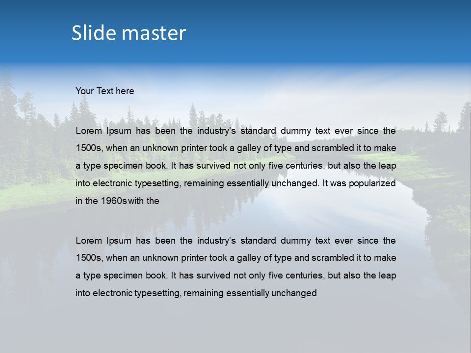 Silence Water Quiet PowerPoint Template